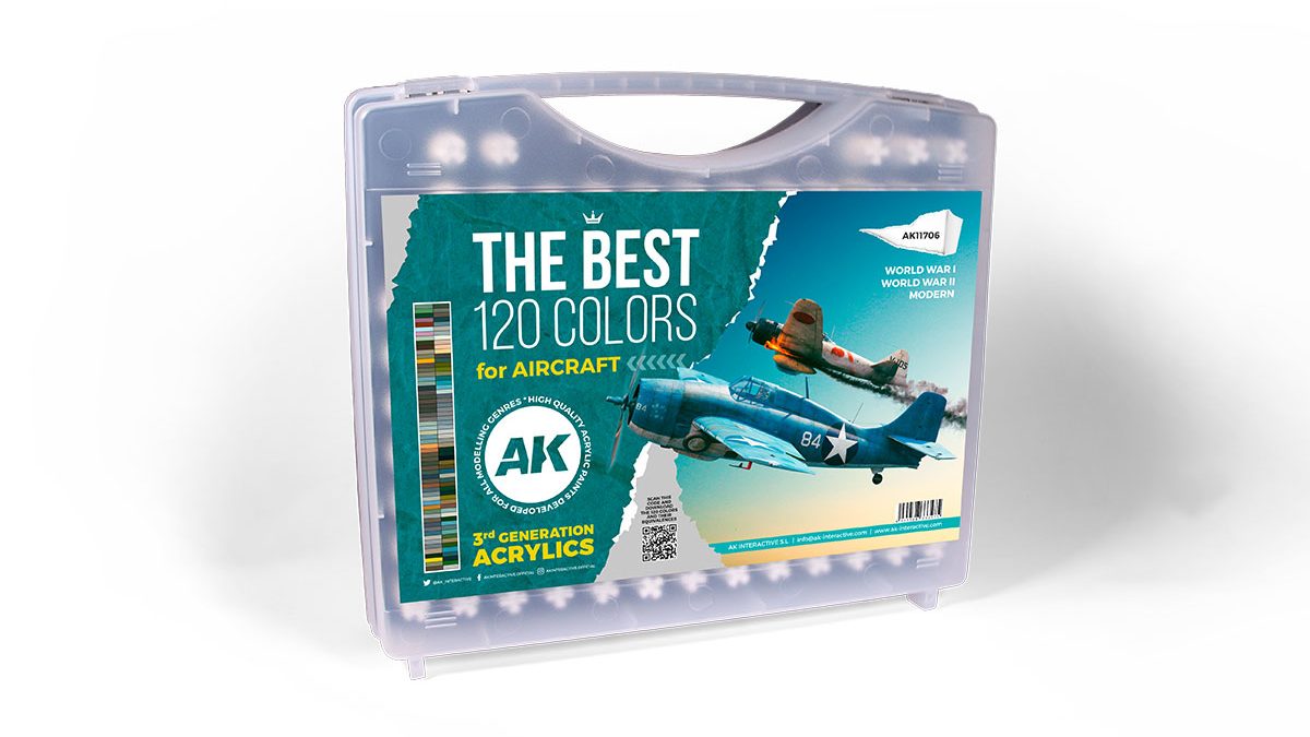 AK Interactive AK11707 3G Paints Briefcase Set 120 Wargame Colors