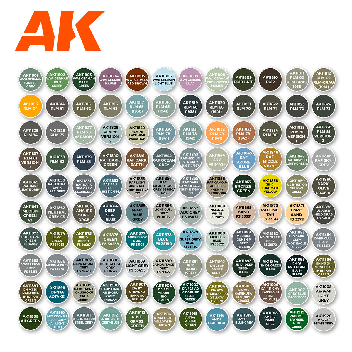 Ak Interactive 3 Generation Acrylic Intense Colors Paint Sets :  : Toys & Games