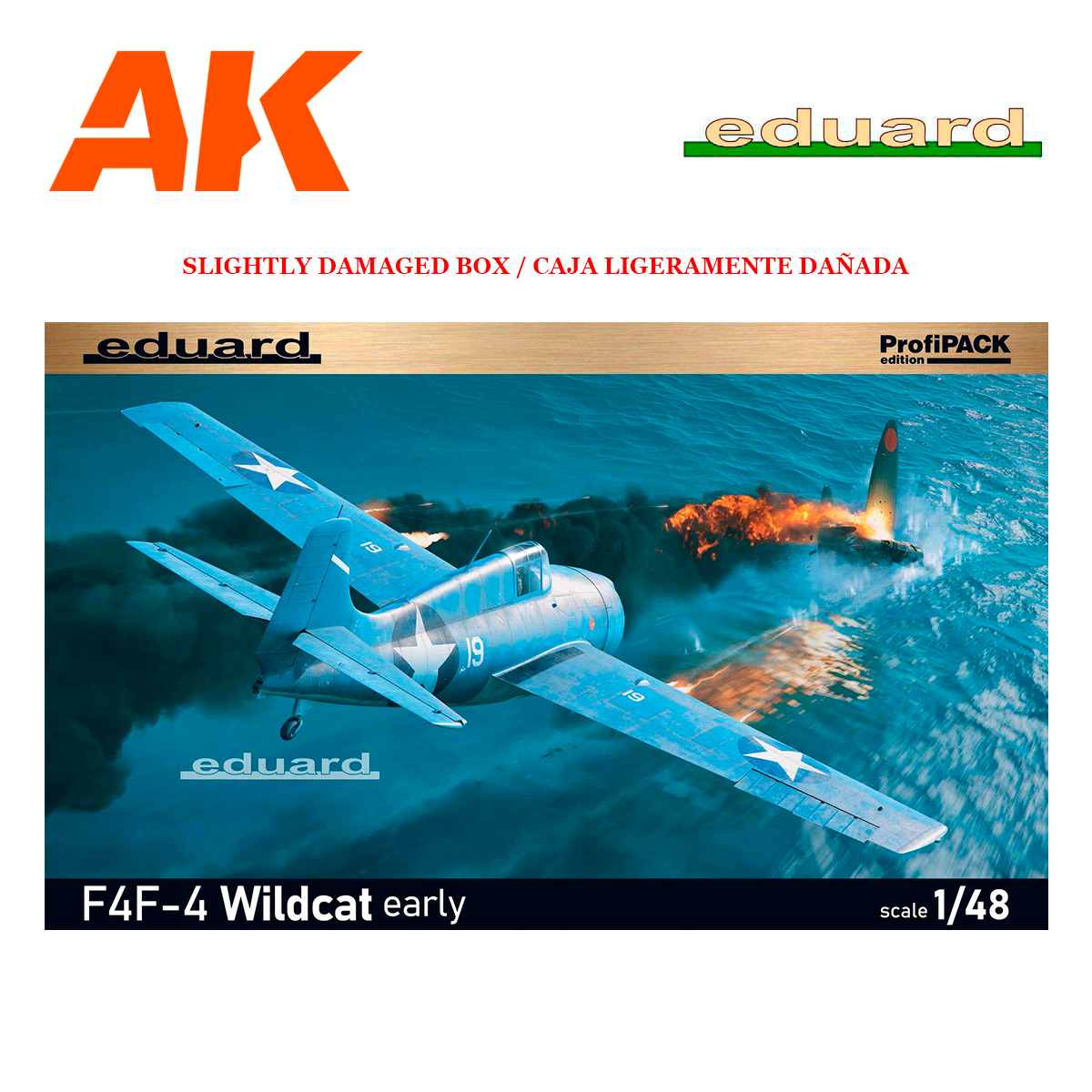 F4F-4 Wildcat early 1/48 (Slightly damaged box / Caja ligeramente dañada)