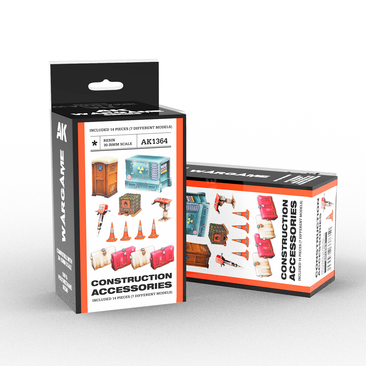 CONSTRUCTION ACCESSORIES – SCENOGRAPHY WARGAME SET – 100% POLYURETHANE RESIN COMPATIBLE WITH 30-35MM SCALE