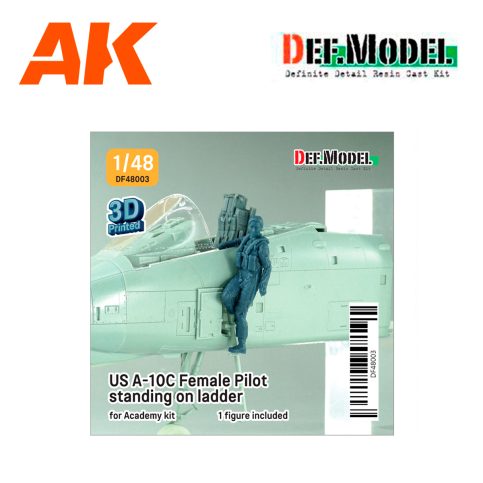 DEF DF48003 US A-10C Female Pilot standing on ladder (for Academy A-10C kit)(3d Printed kit)