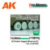 DEF DW35156 US M1126 Stryker XZL Sagged wheel set (2) (for Stryker series 1/35)