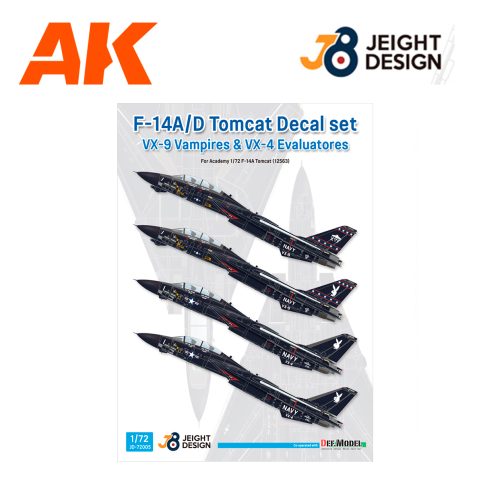 JD72005 F-14A/D VX-4 & VX-9 decal set (for 1/72 Academy kit)