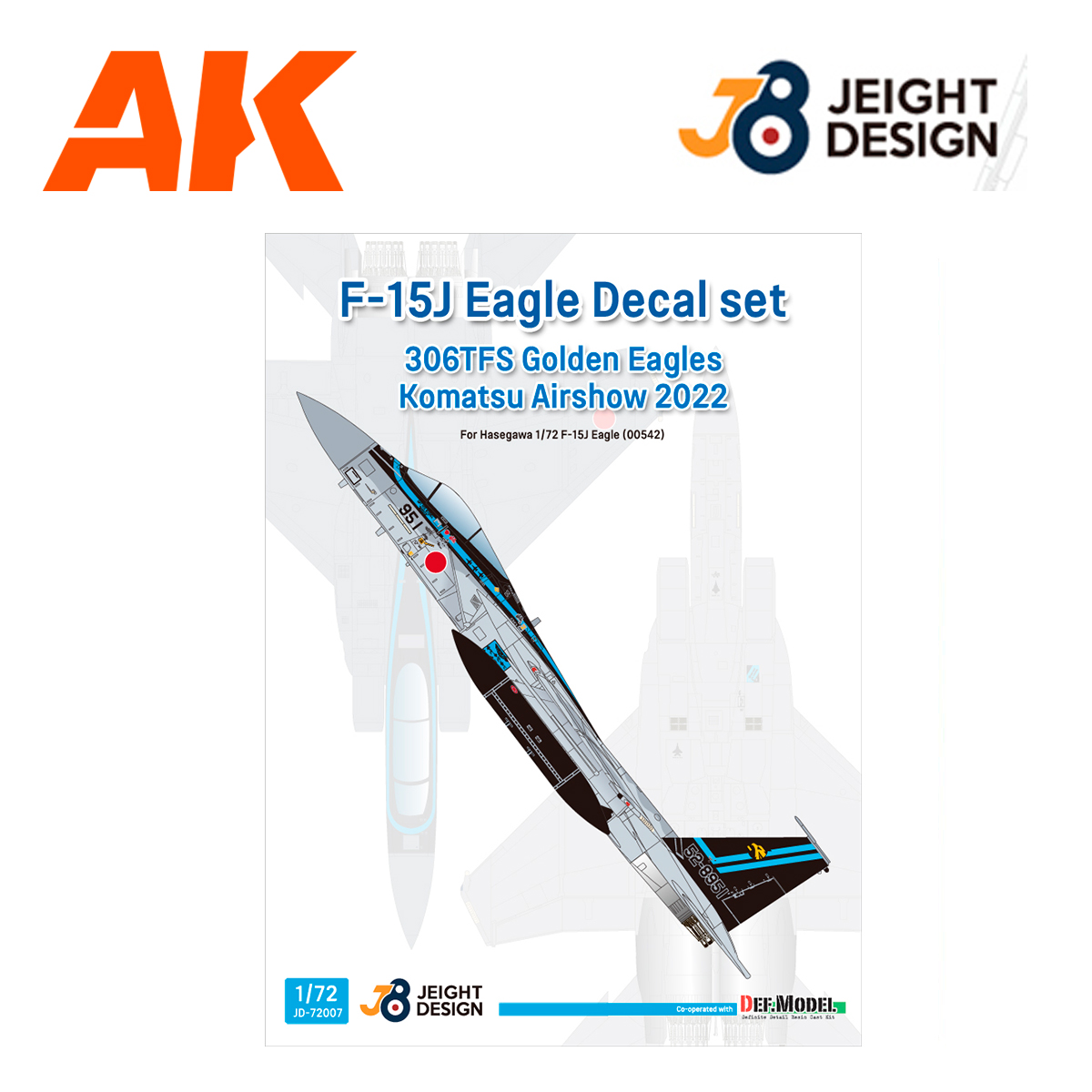 F-15J 306TFS Komatsu Airshow 2022 – Maverick special decal set (for 1/72 Hasegawa kit)
