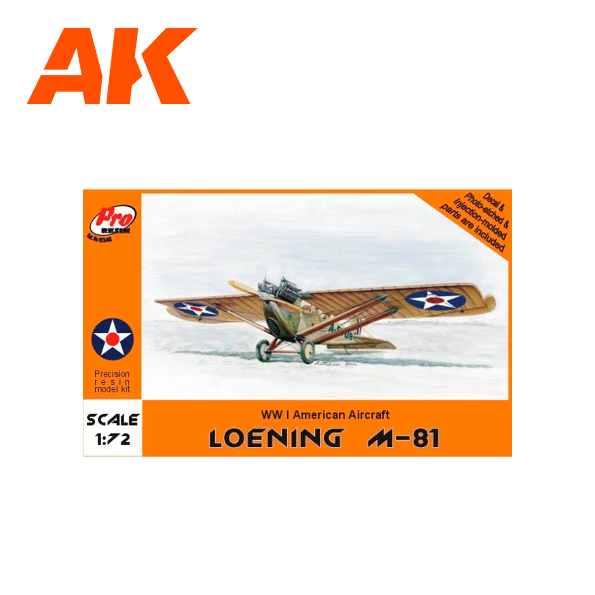 PRO RESIN 1/72 WW I American Aircraft Loening M-8-1