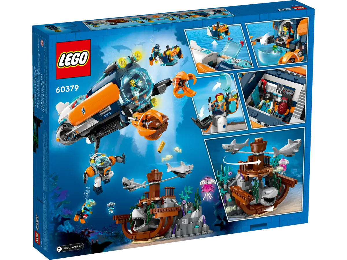 LEGO - Base submarina em construção com explorador mergulhador