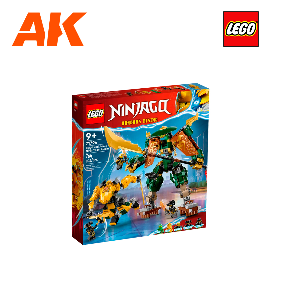 LEGO 71794 Ninjago Dragons Rising Lloyd and Arin's Ninja Team Mechs