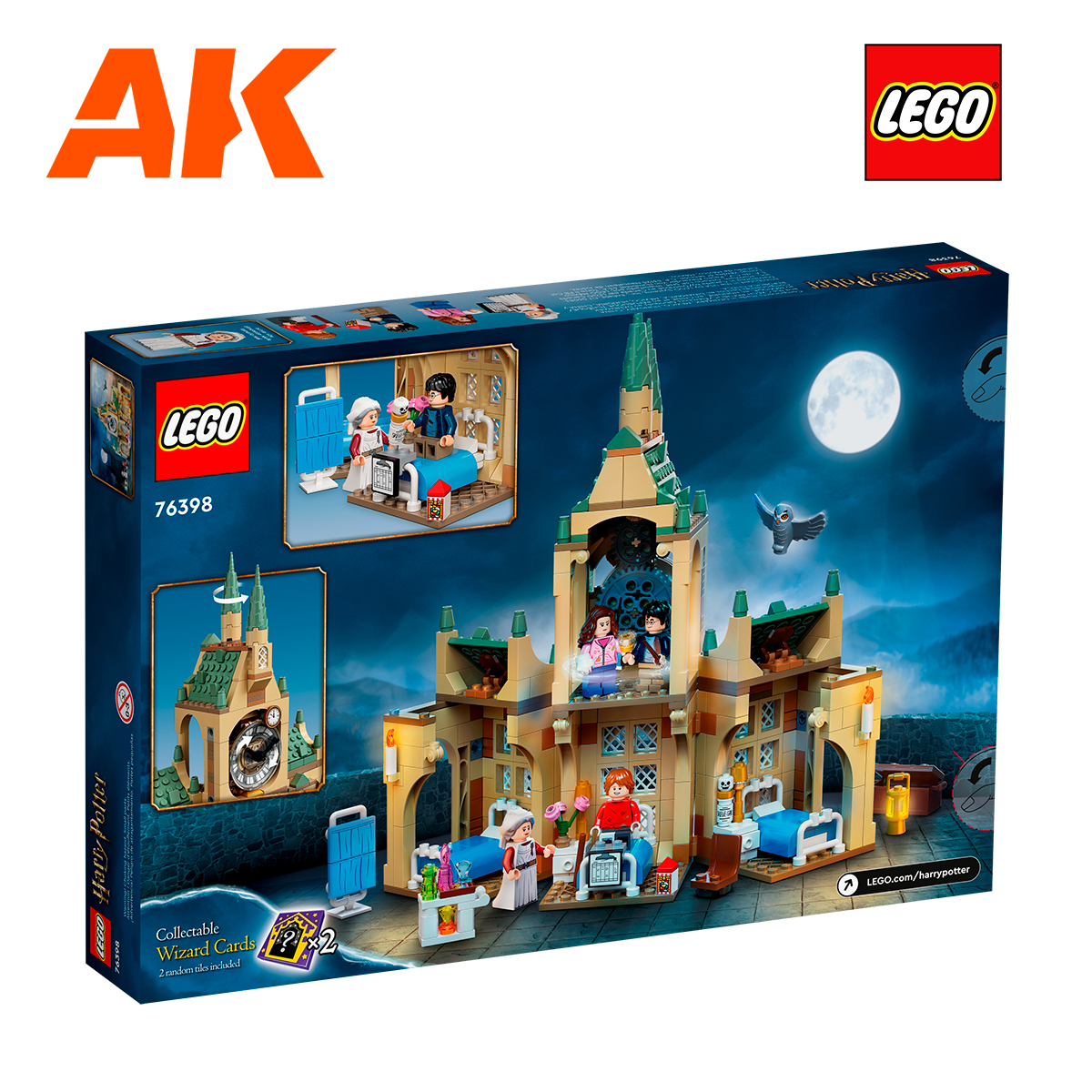 LEGO Harry Potter Hogwarts Hospital Wing 76398 Buildable Castle Toy with  Clock Tower, The Prisoner of Azkaban, Includes Harry Potter, Hermione  Granger, Ron Weasley & Madam Pomfrey Minifigures 