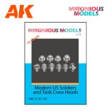 MIR720103 1/72 Modern US Soldiers and Tank Crew Heads