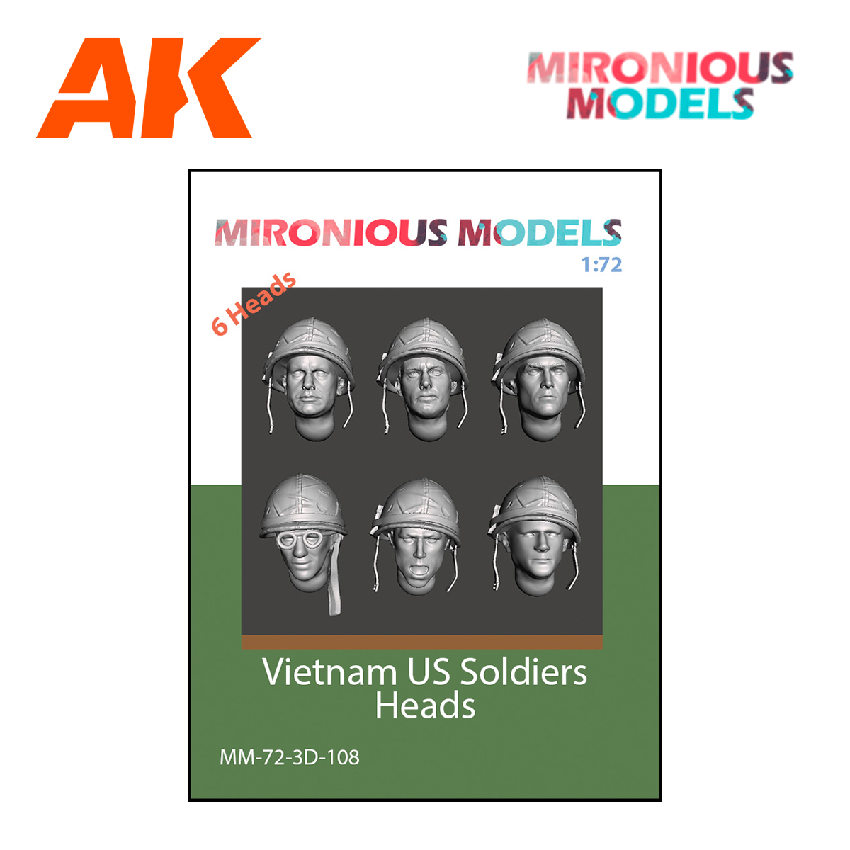 1/72 Vietnam US Soldiers Heads