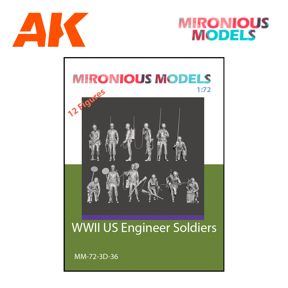 1/72 WWII US Engineer Soldiers