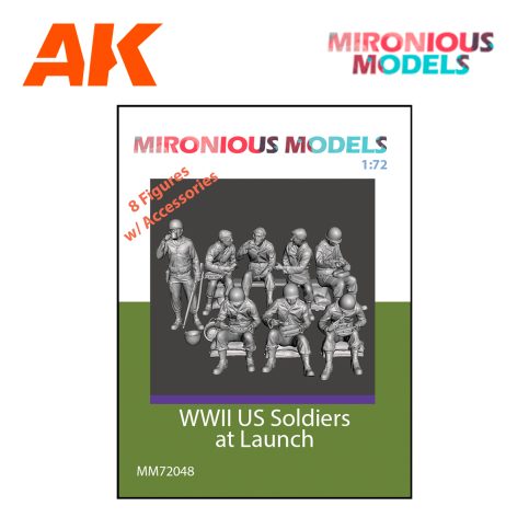 MIR72048 1/72 WWII US Soldiers at Lunch
