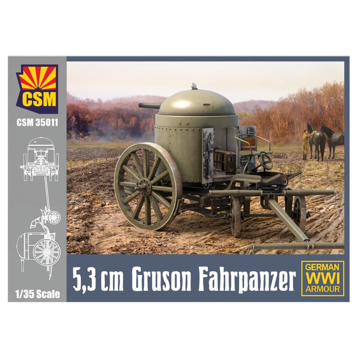 German 5,3 Gruson Fahrpanzer 1/35