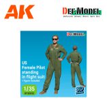 DEF DF35032 US Female pilot standing in flight suit (1Fig.) (3d Printed kit)