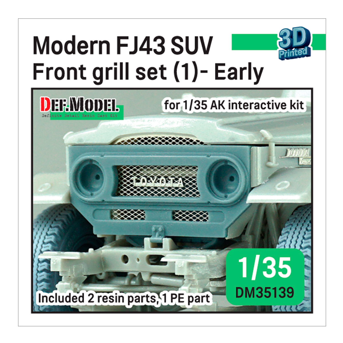 FJ43 front grill set (1) Early (for 1/35 AK Interactive kit)