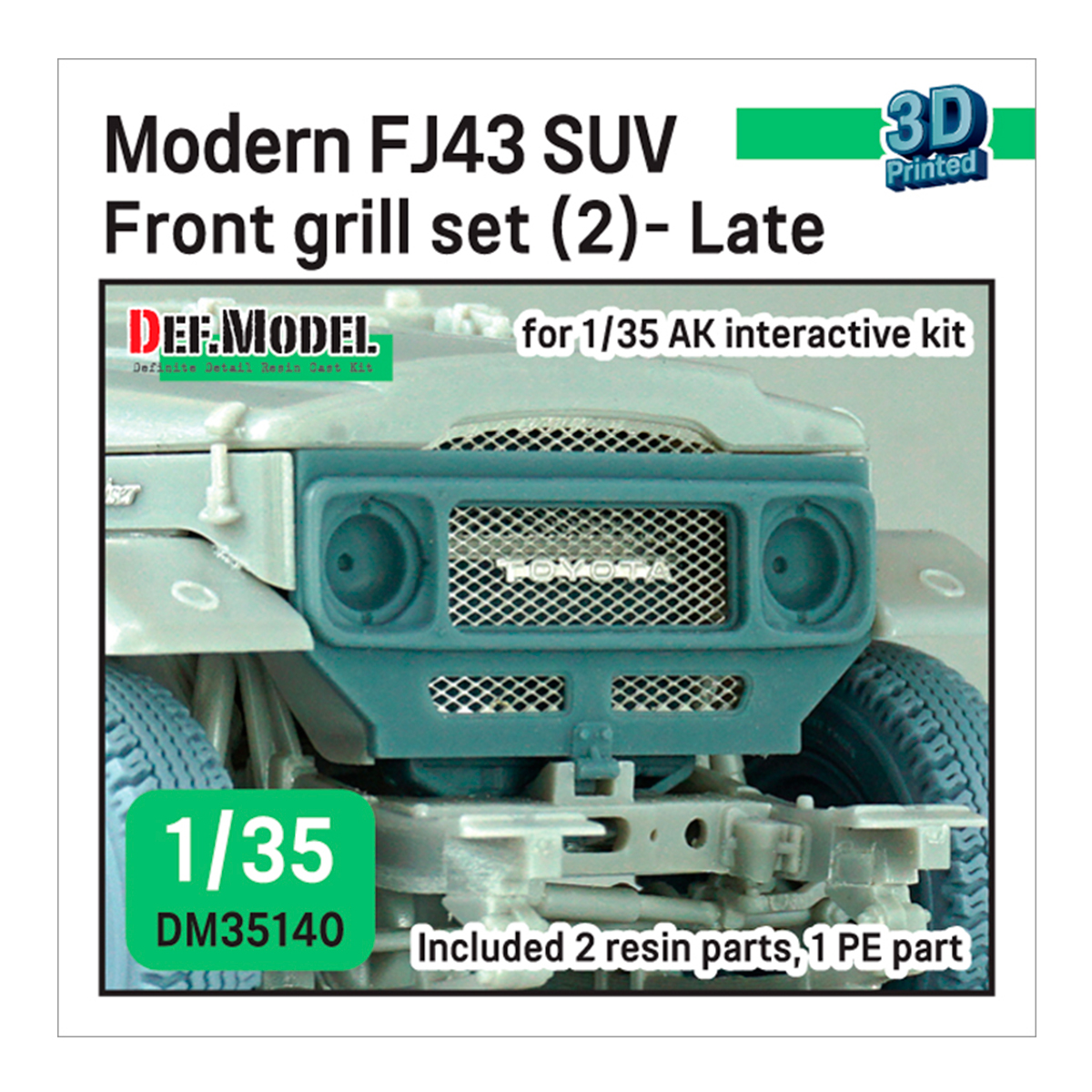 FJ43 front grill set (2) Late (for 1/35 AK Interactive kit)