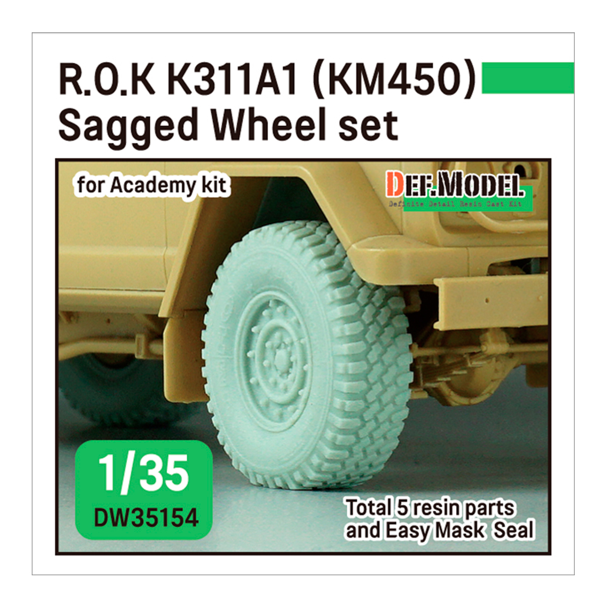ROK K311A1 Sagged wheel set ( for Academy 1/35)