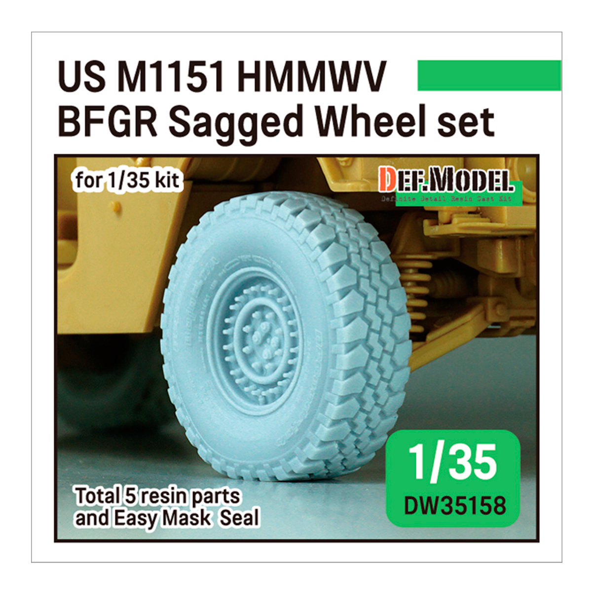 US HMMWV BFGR Sagged wheel set (for 1/35 )