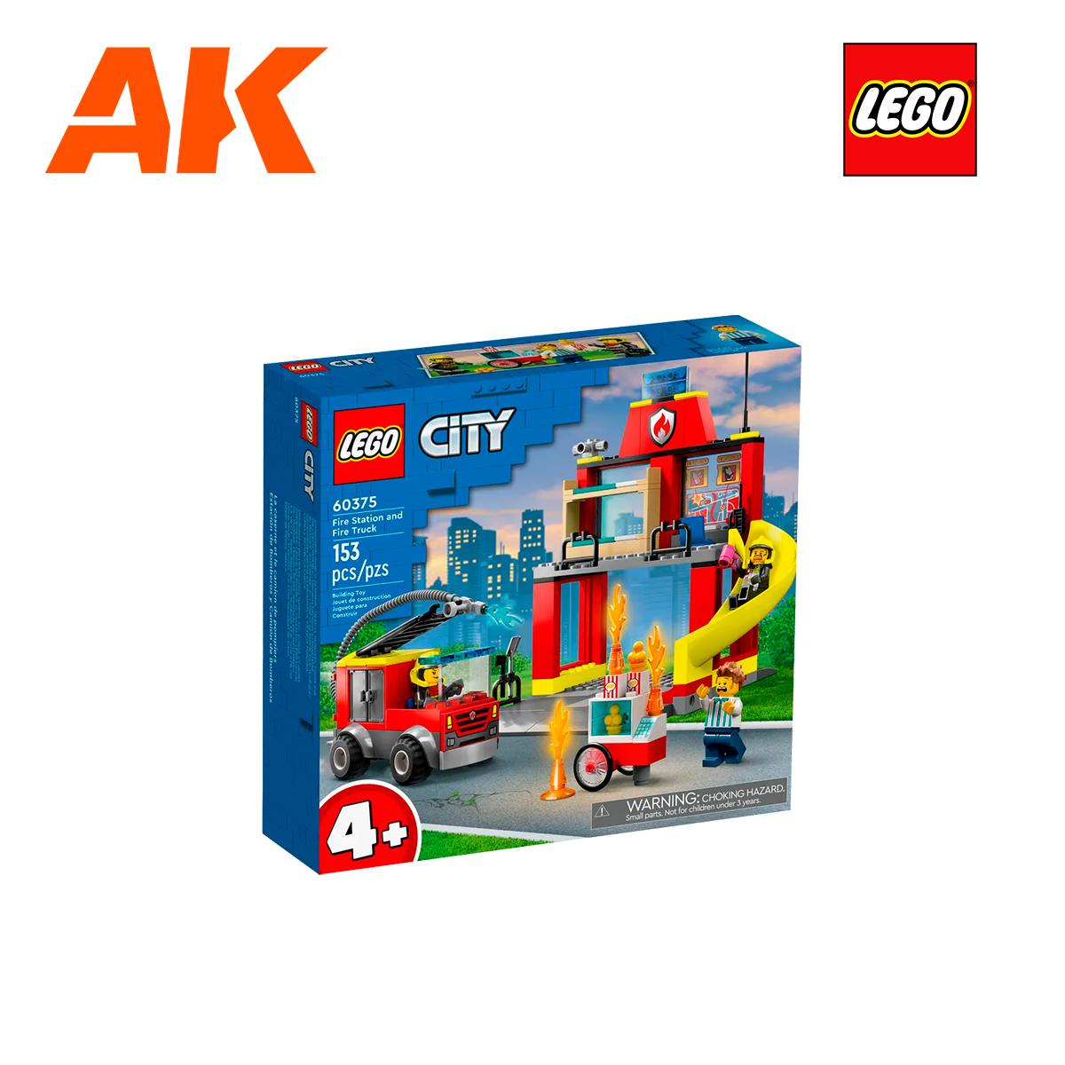 LEGO City Fire Station and Fire Engine 60375, Pretend Play Fire