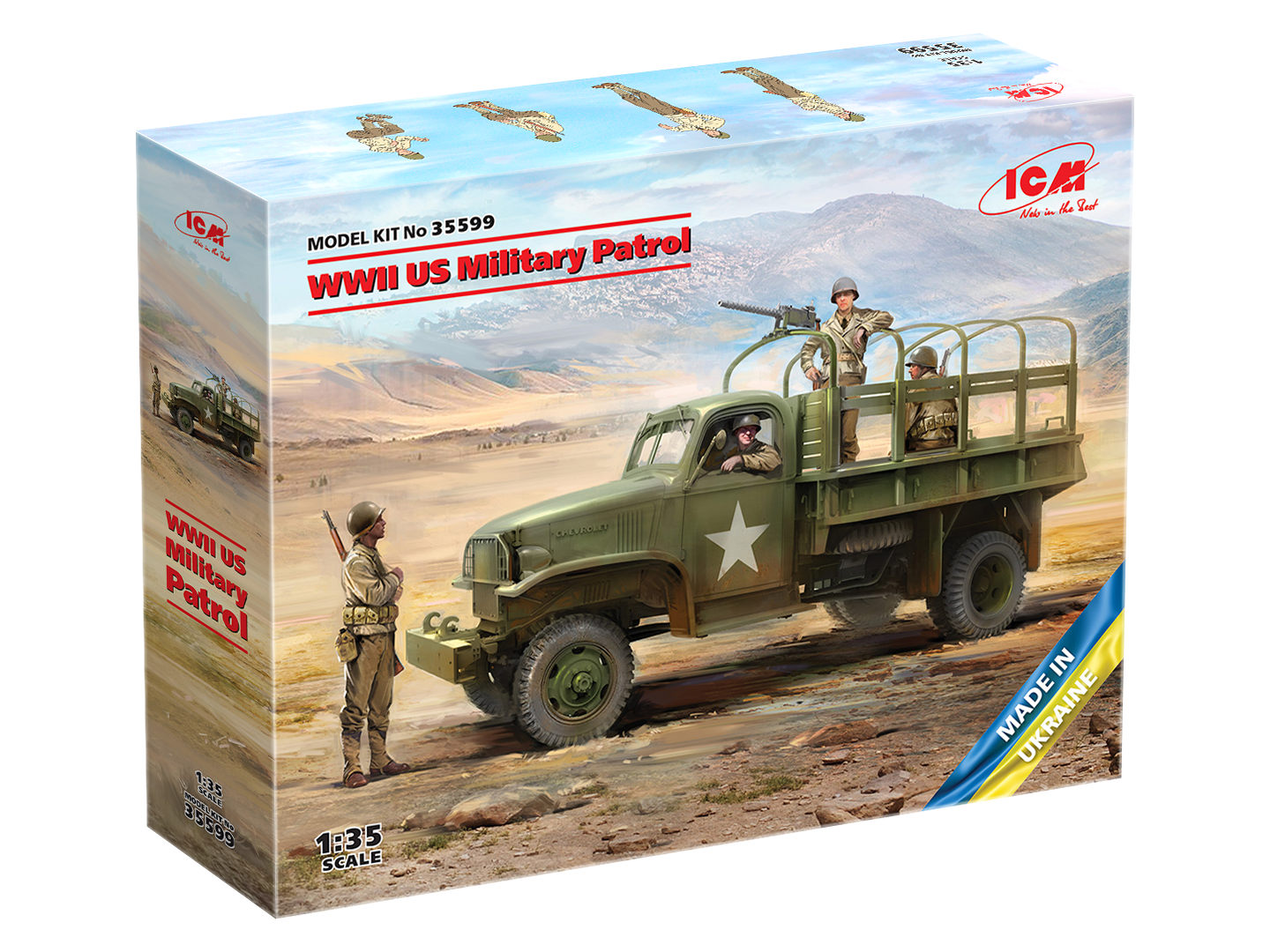 Buy WWII US Military Patrol (G7107 with MG M1919A4) 1/35 online
