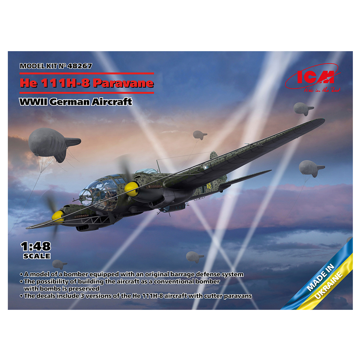 He 111H-8 Paravane, WWII German Aircraft 1/48