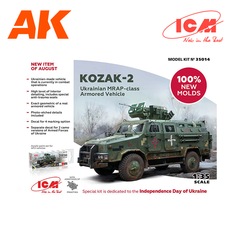 ‘Kozak-2’, Ukrainian MRAP-class Armored Vehicle (100% new molds) 1/35