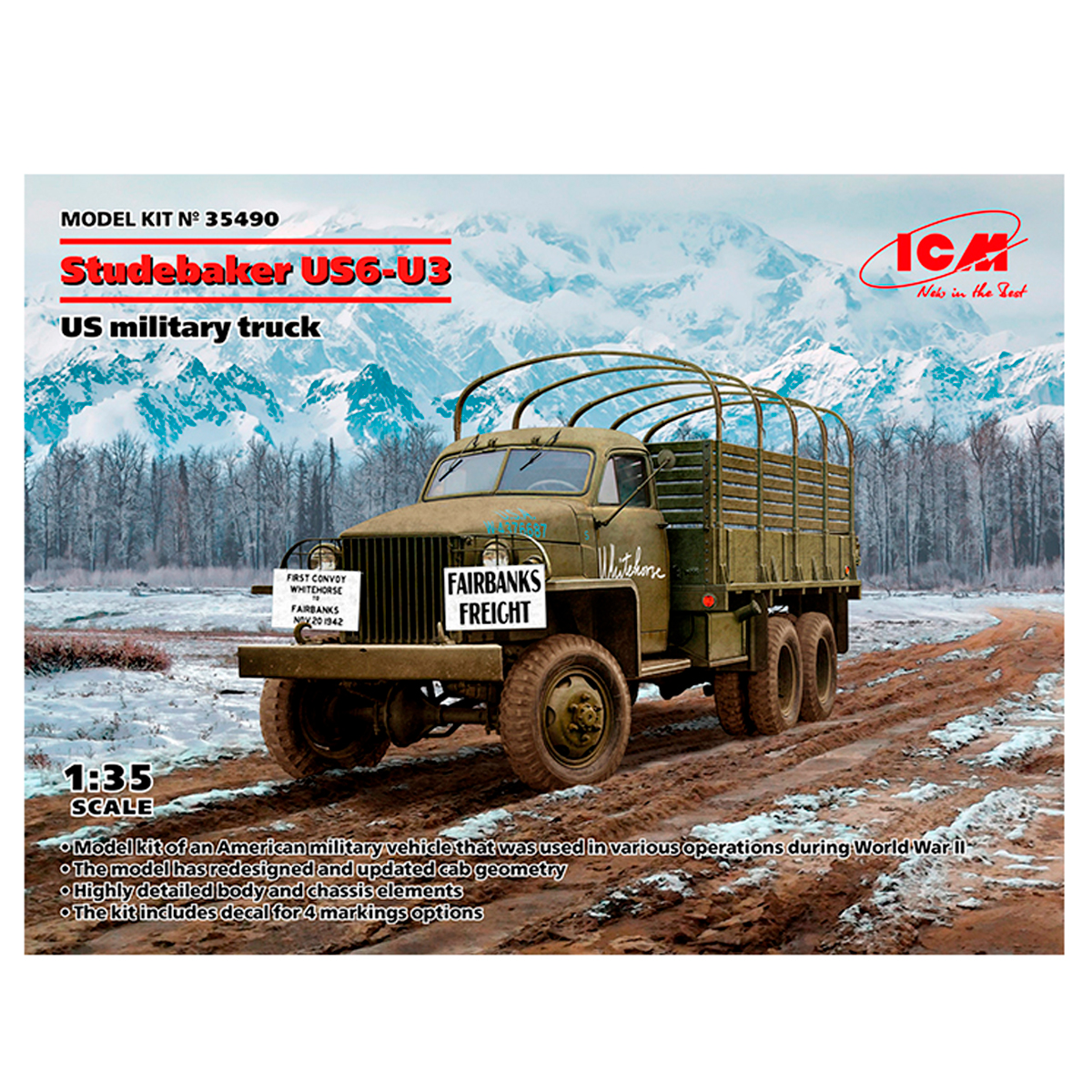 Studebaker US6-U3, US military truck (new parts) 1/35