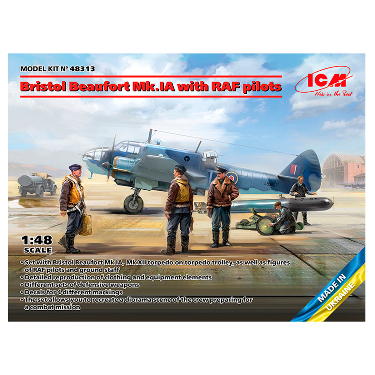 Bristol Beaufort Mk.IA with RAF pilots 1/48