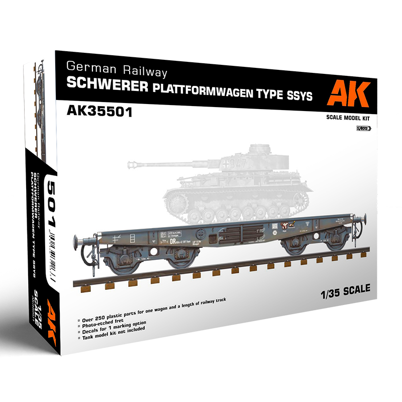 GERMAN RAILWAY SCHWERER PLATTFORMWAGEN TYPE SSYS 1/35