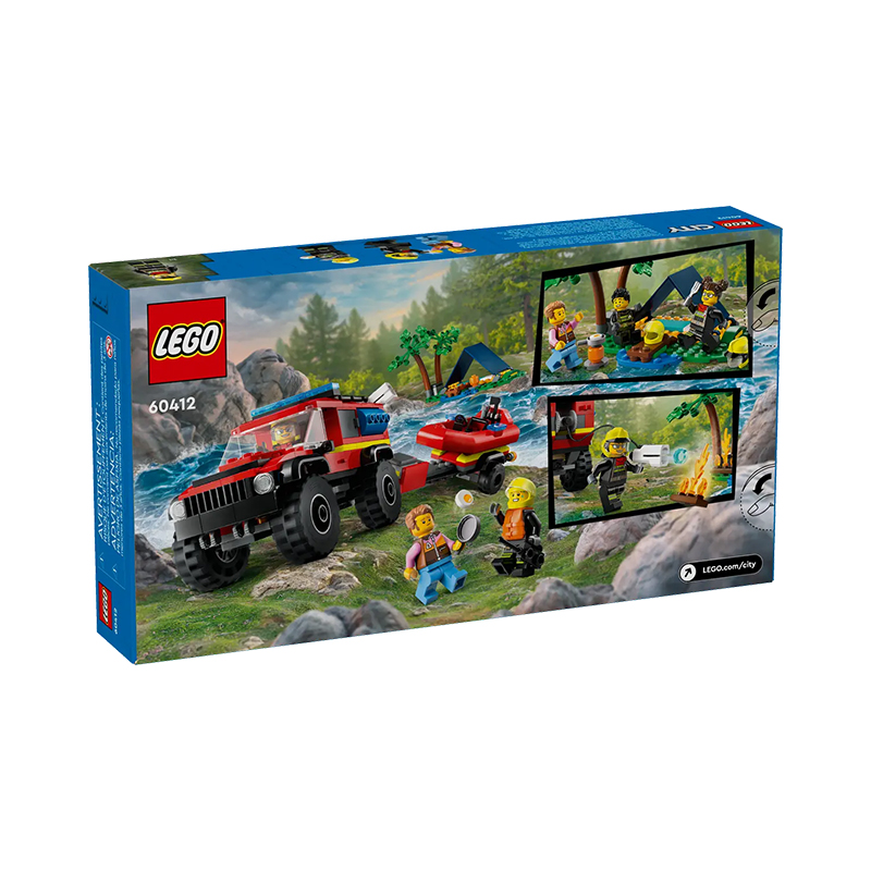 LEGO® 4×4 Fire Engine with Rescue Boat – Camión de Bomberos 4×4 con Barco de Rescate