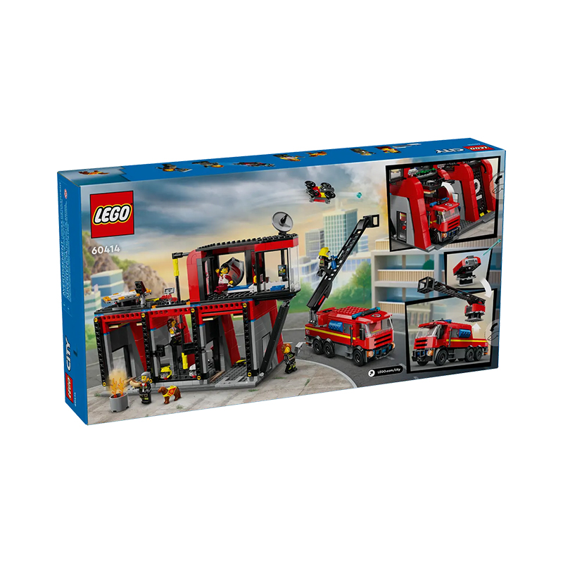 LEGO® Fire Station with Fire Engine – Parque de Bomberos con Camión de Bomberos