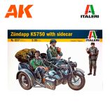 VIN-ITAL 317 ITALERI 1/35 Zündapp KS750 with sidecar