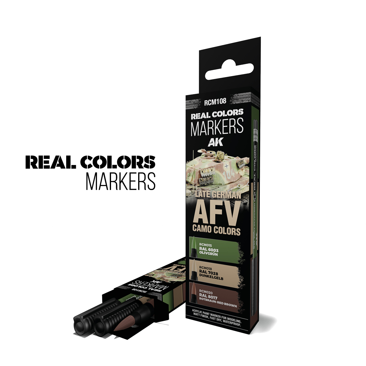 LATE GERMAN AFV CAMO COLORS – RC MARKERS SET