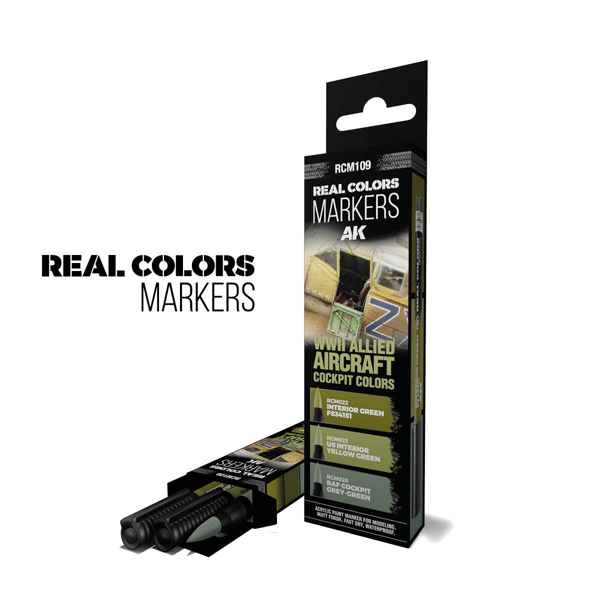 WWII ALLIED AIRCRAFT COCKPIT COLORS – RC MARKERS SET