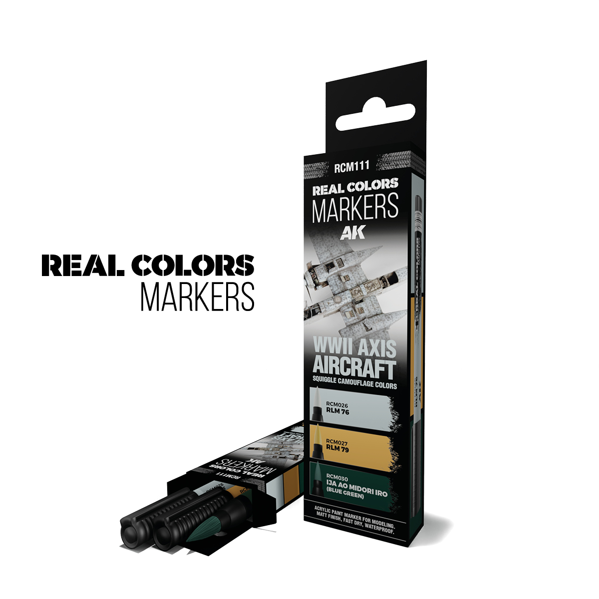 WWII AXIS AIRCRAFT SQUIGGLE CAMOUFLAGE COLORS – RC MARKERS SET