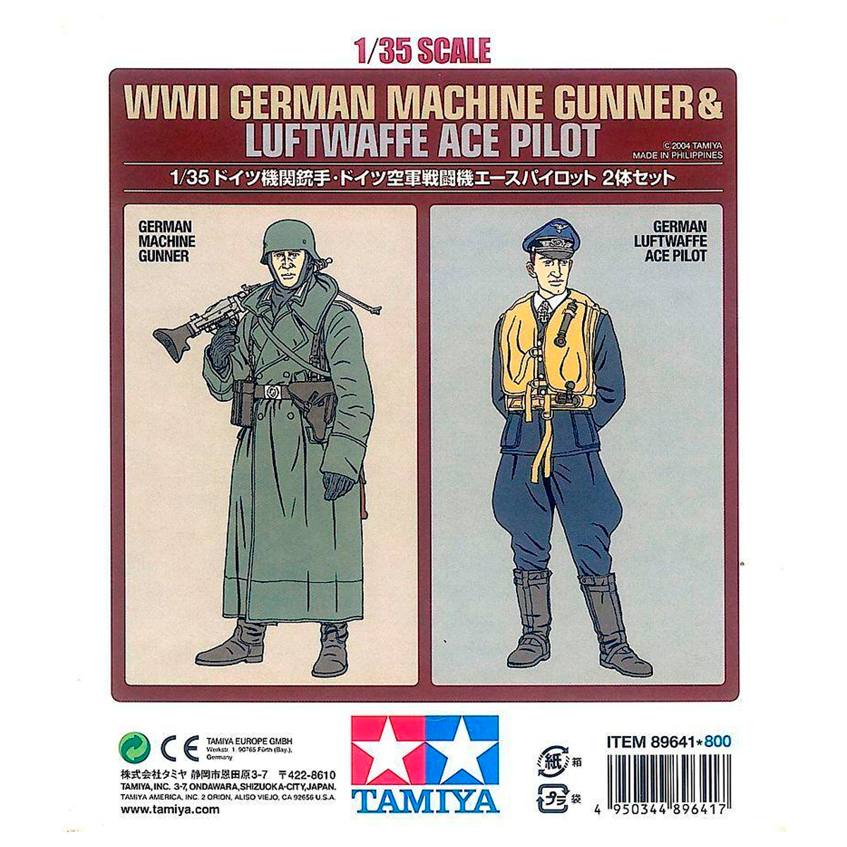 1/35 WWII German Machine Gunner & Luftwaffe Ace Pilot