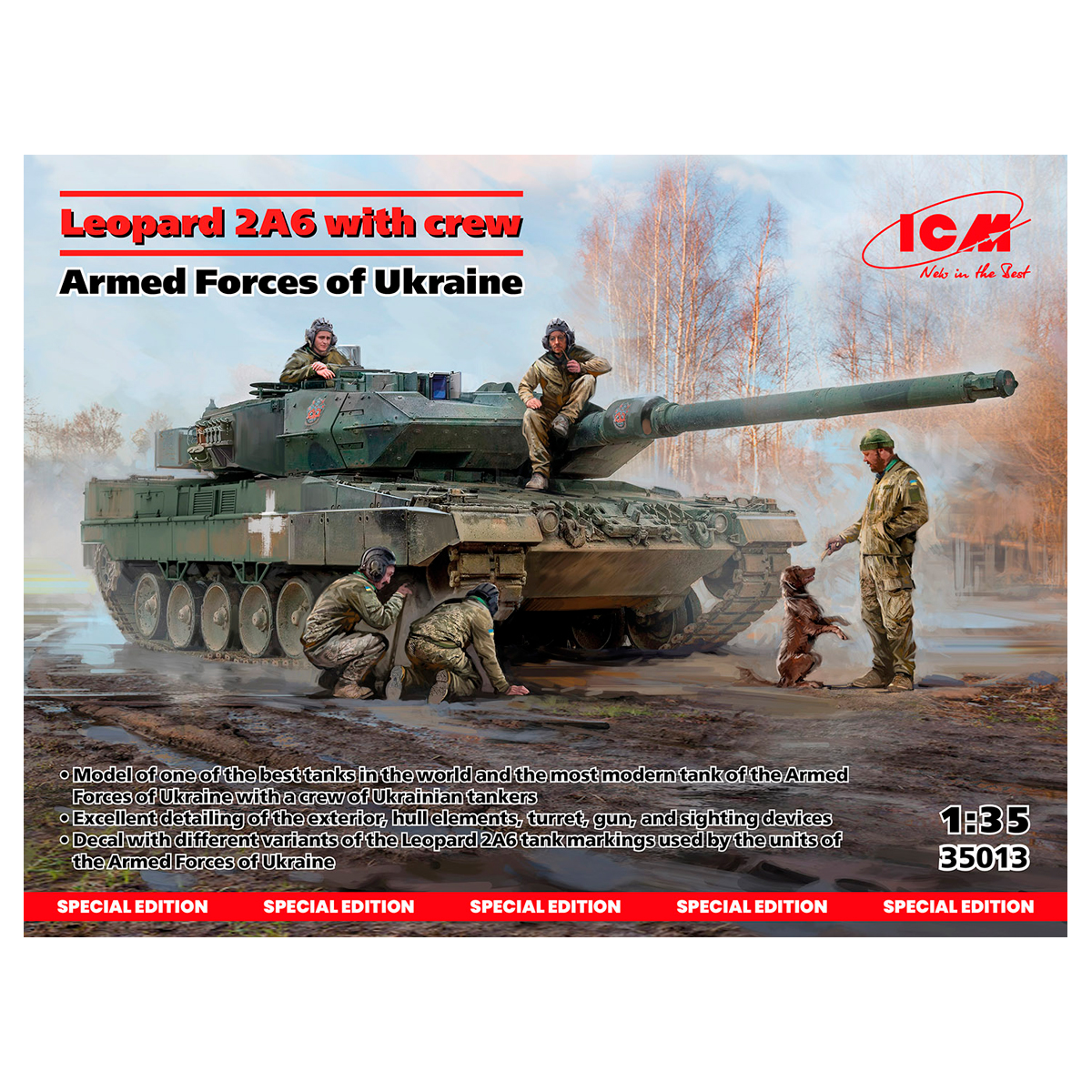 Leopard 2A6 of the Armed Forces of Ukraine with crew 1/35