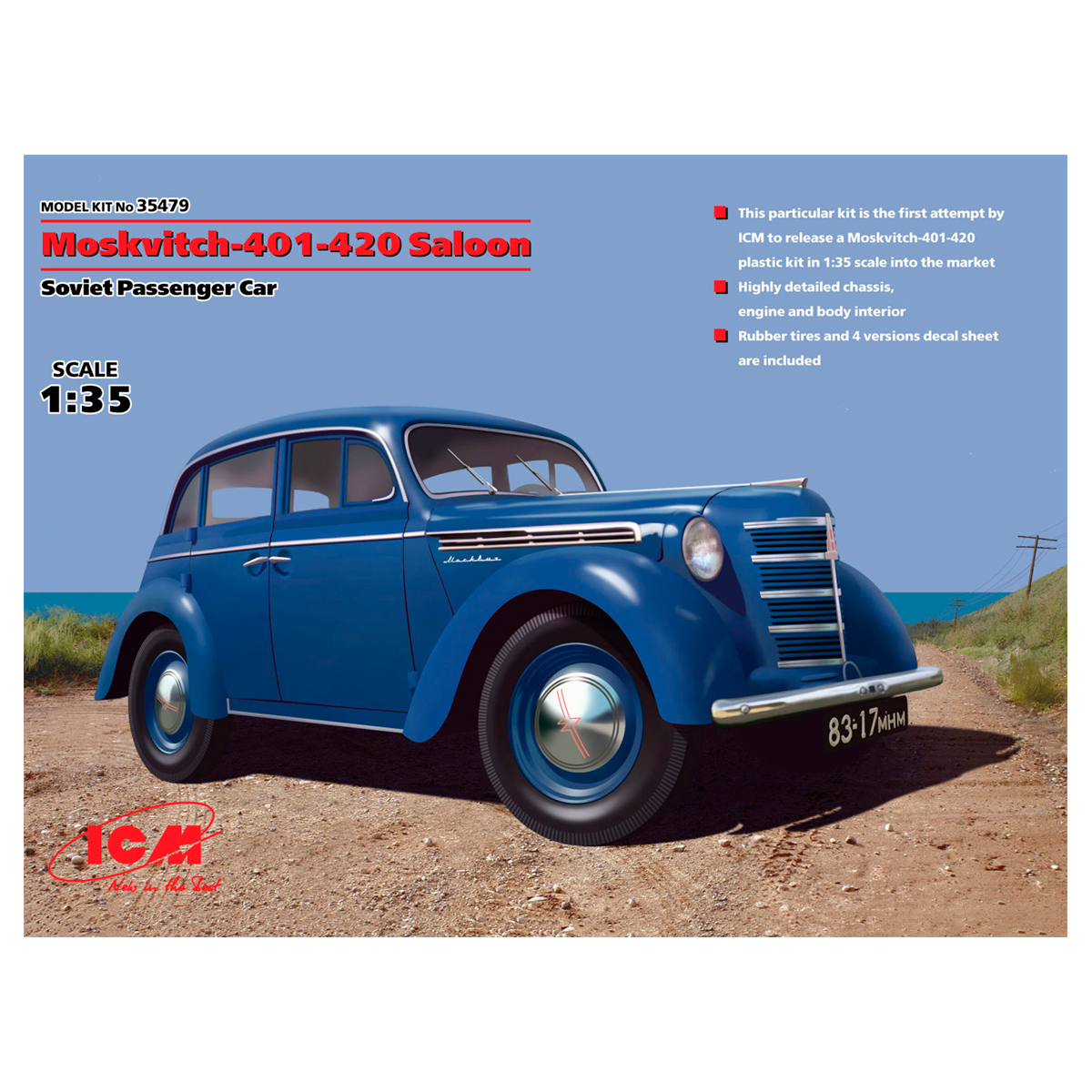 Moskvitch-401-420 Saloon, Soviet Passenger Car 1/35