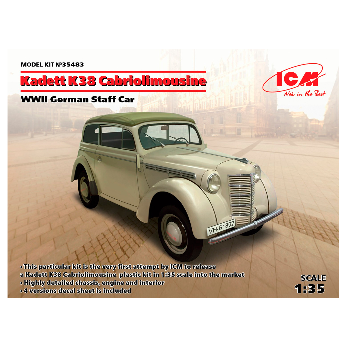 Kadett K38 Cabriolimousine, WWII German Staff Car 1/35