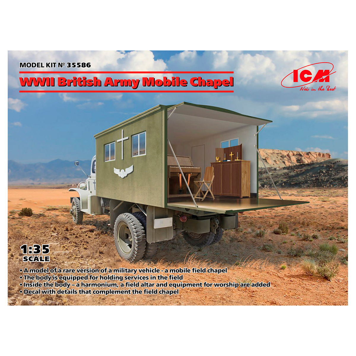 WWII British Army Mobile Chapel 1/35