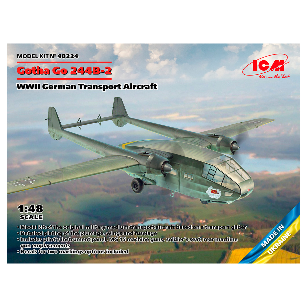 Gotha Go 244B-2, WWII German Transport Aircraft 1/48