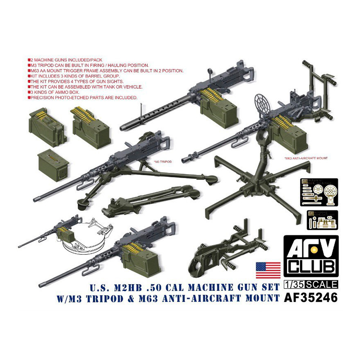 US M2HB 0,50 cal Machine Gun 1/35