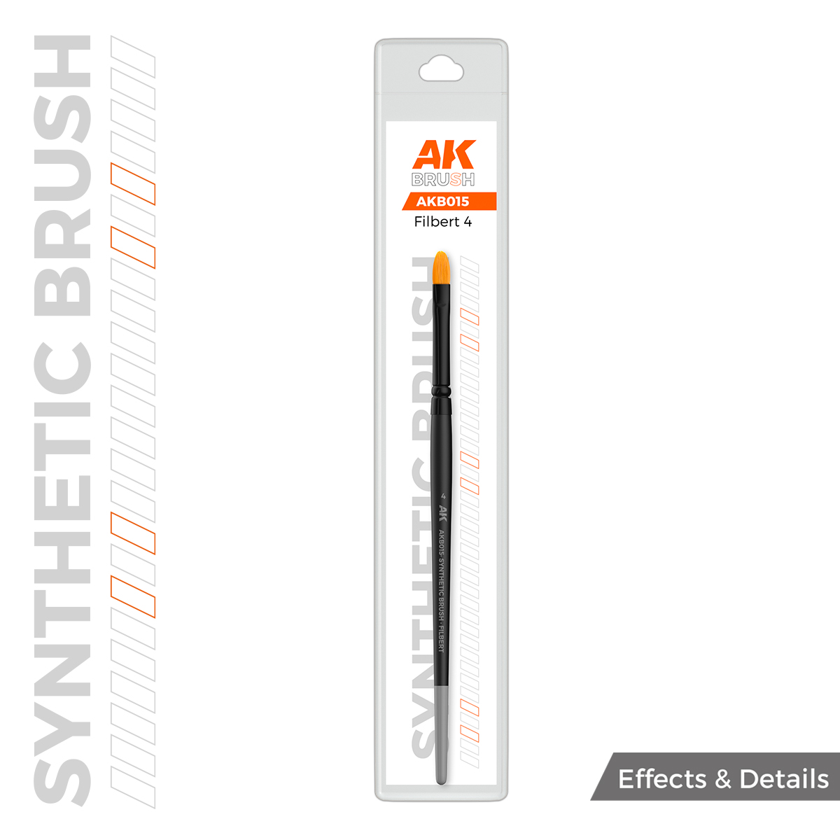 AK SYNTHETIC BRUSH – FILBERT 4