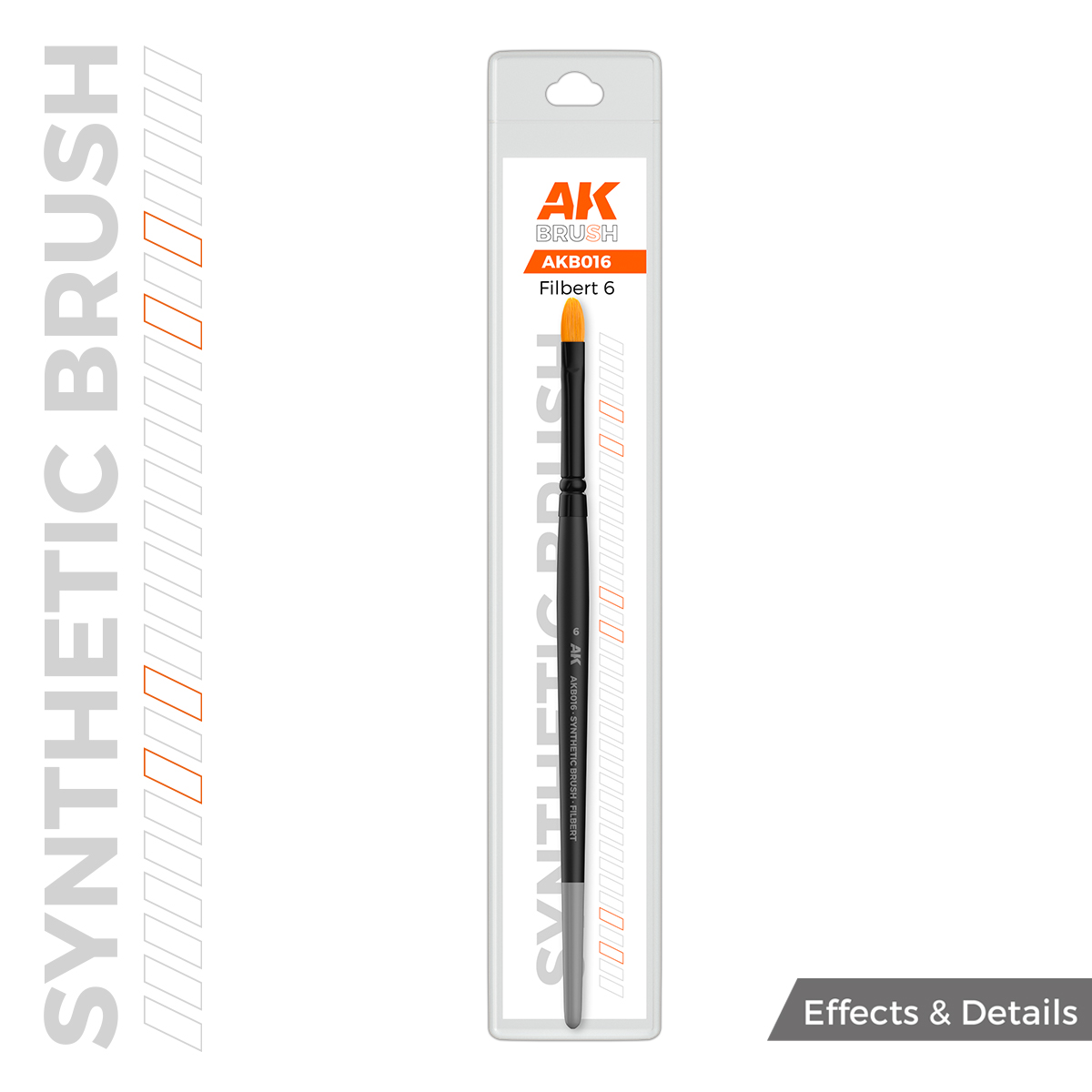 AK SYNTHETIC BRUSH – FILBERT 6