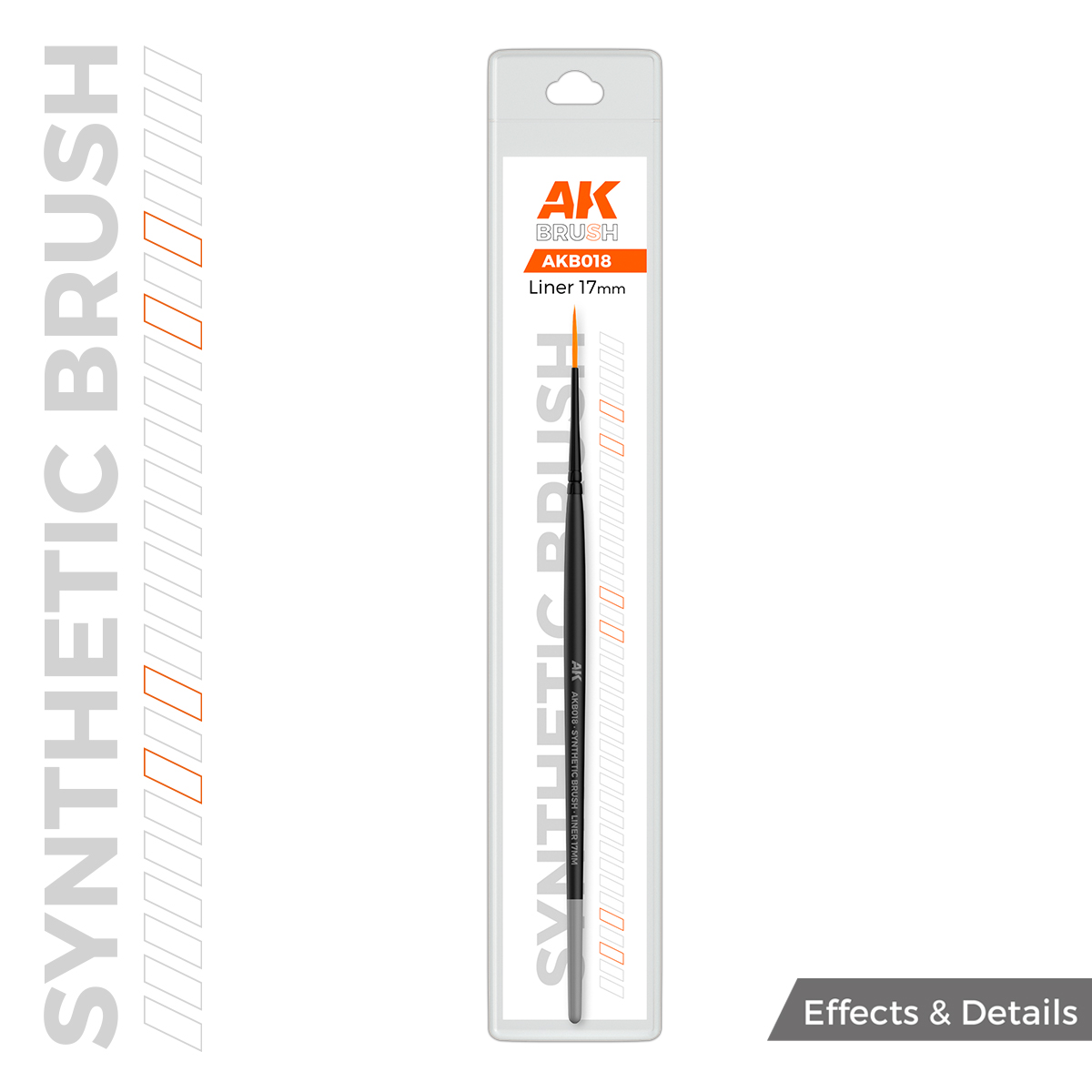 AK SYNTHETIC BRUSH – LINER 17mm