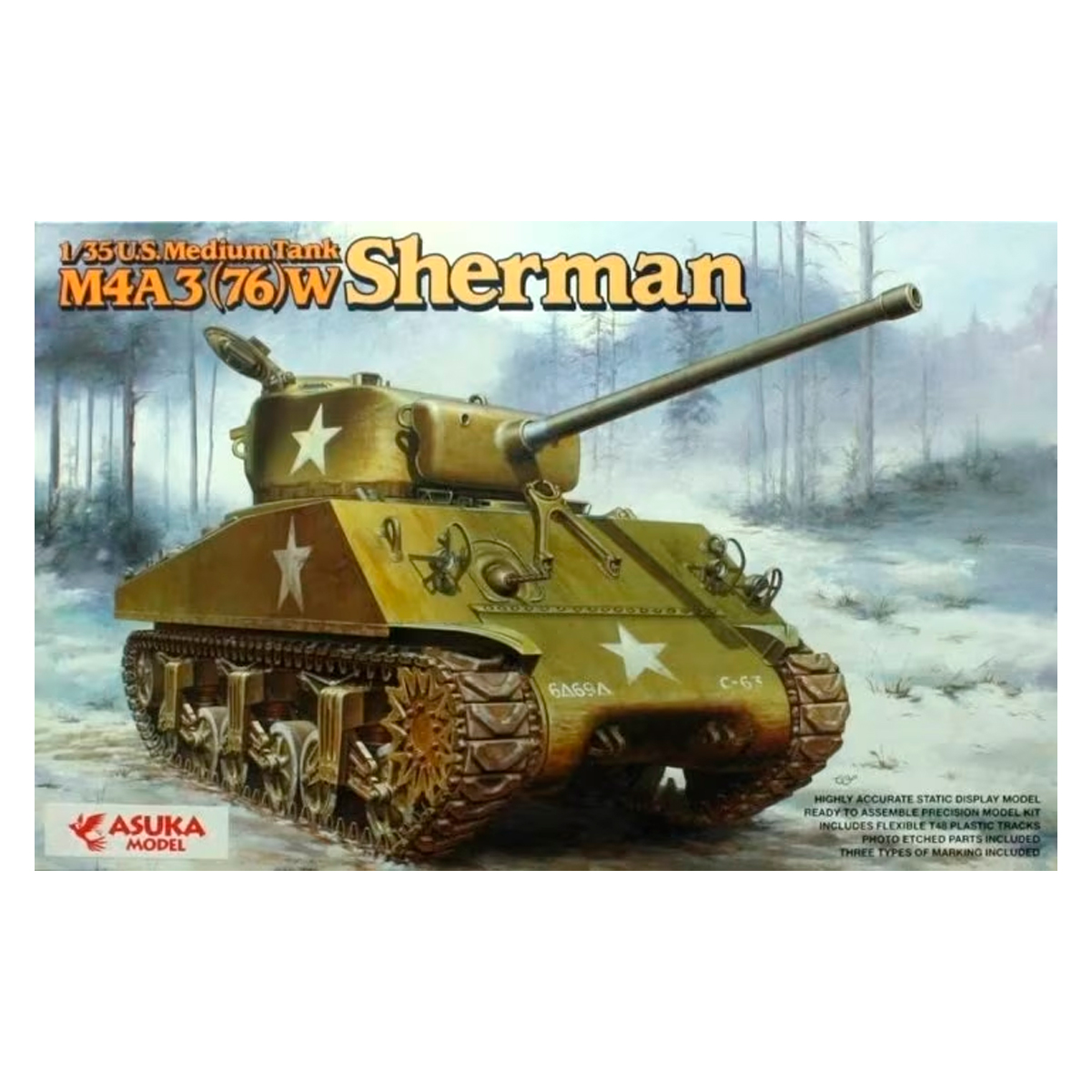 U.S. Medium Tank M4A3(76)W Sherman 1/35