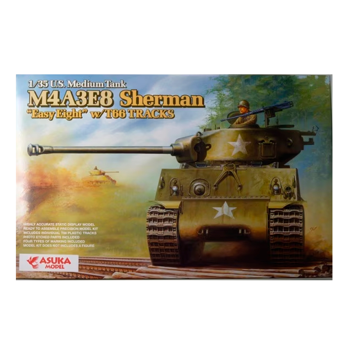 U.S. Medium Tank M4A3E8 Sherman “Easy Eight” w/T66 TRACKS 1/35