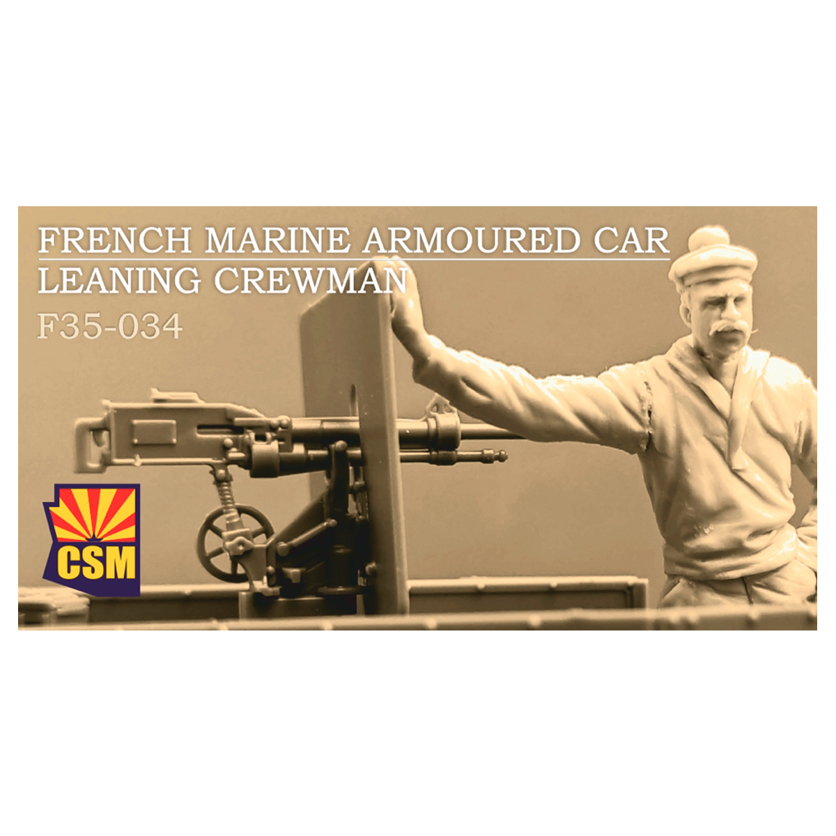 French marine armoured car leaning crewman 1/35