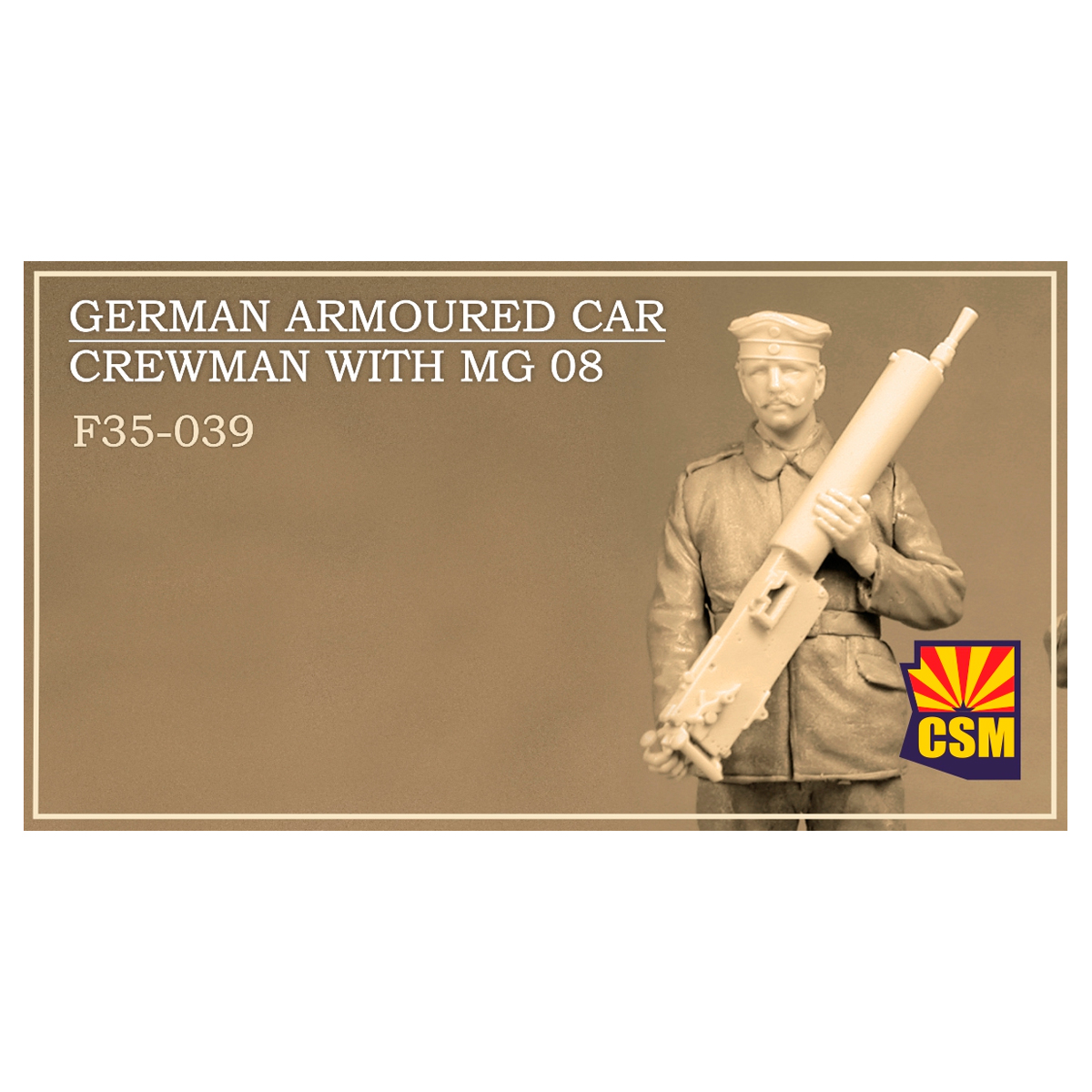 German armoured car crewman with MG 08 1/35