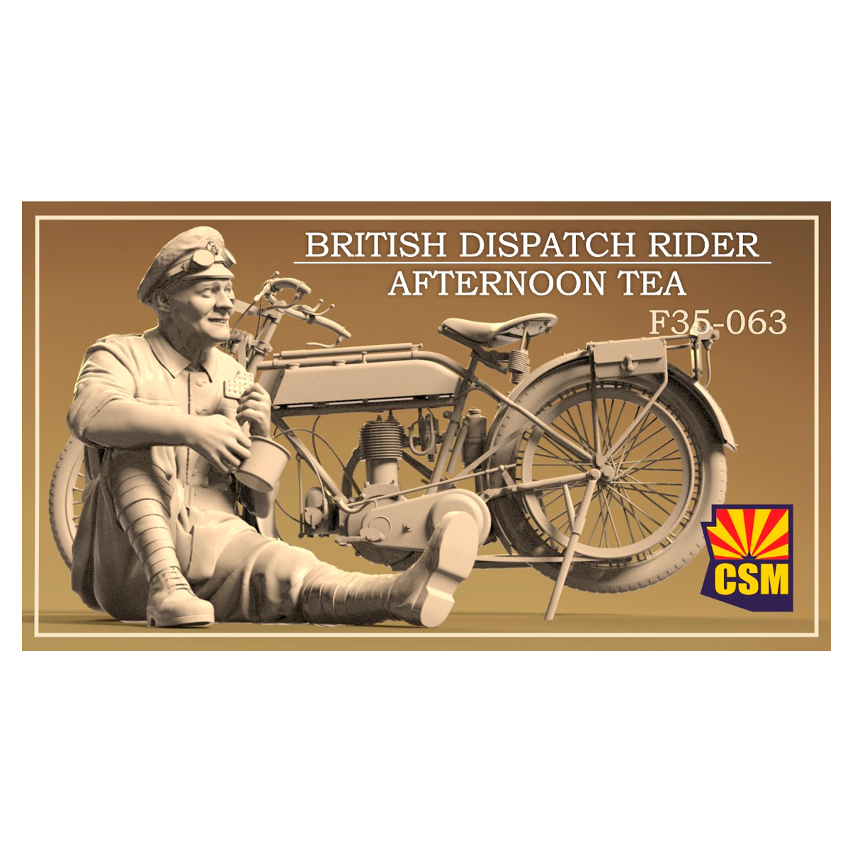 British Dispatch Rider Afternoon tea 1/35